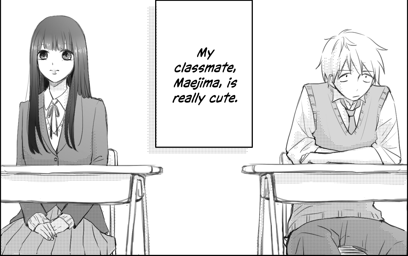 My Classmate, Maejima, Is Really Cute manga cover