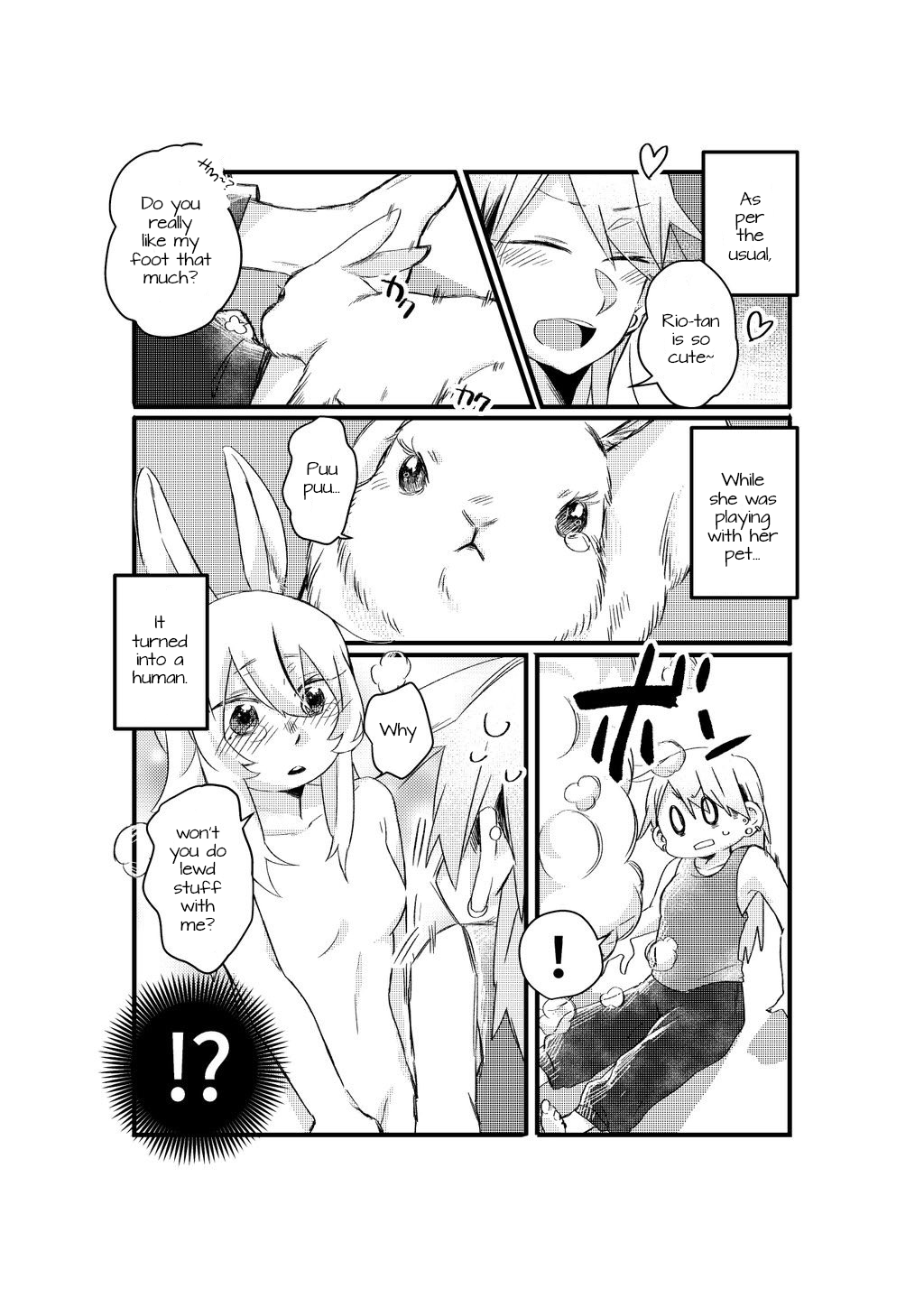 Anthropomorphized Bunny Love manga cover