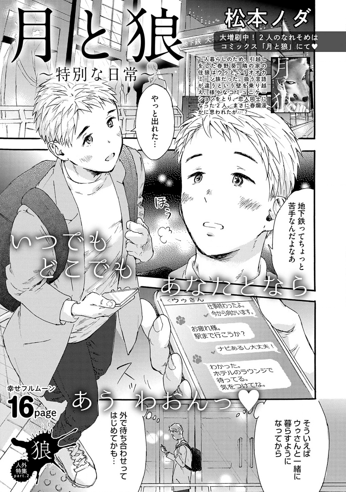 Tsuki to Ookami - Tokubetsu na Nichijou manga cover