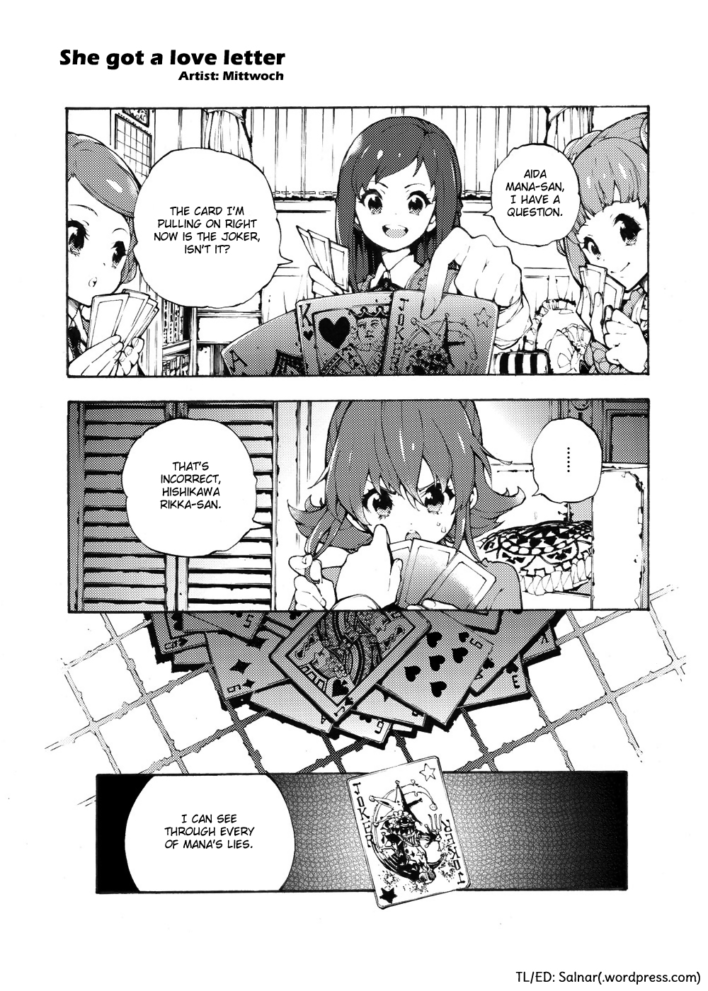Dokidoki! PreCure - She got a love letter (Doujinshi) manga cover