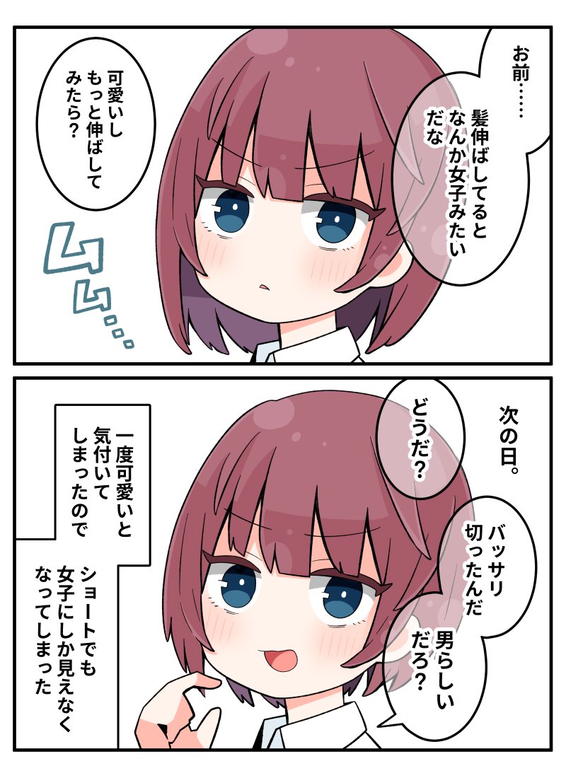 The Crossdressing Boy Who Cut His Hair manga cover