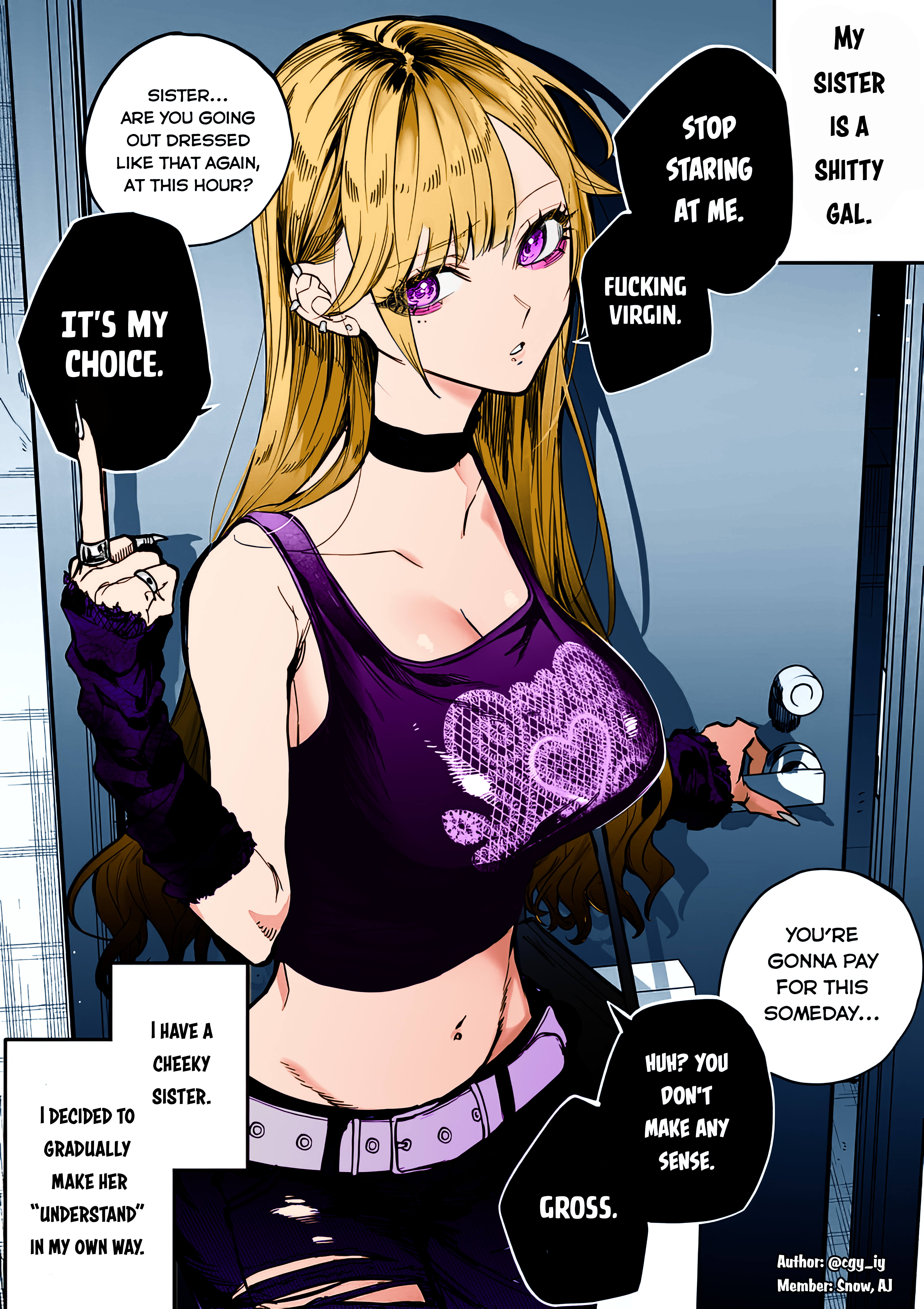 The Day I Decided to Make My Cheeky Gyaru Sister Understand in My Own Way (Fan Colored) manga cover