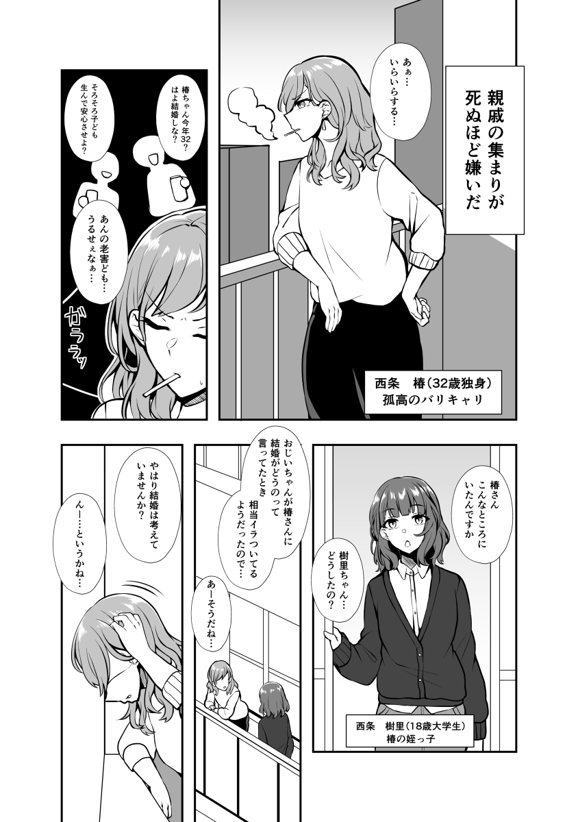 Aunt and Nieces Third Degree Yuri manga cover