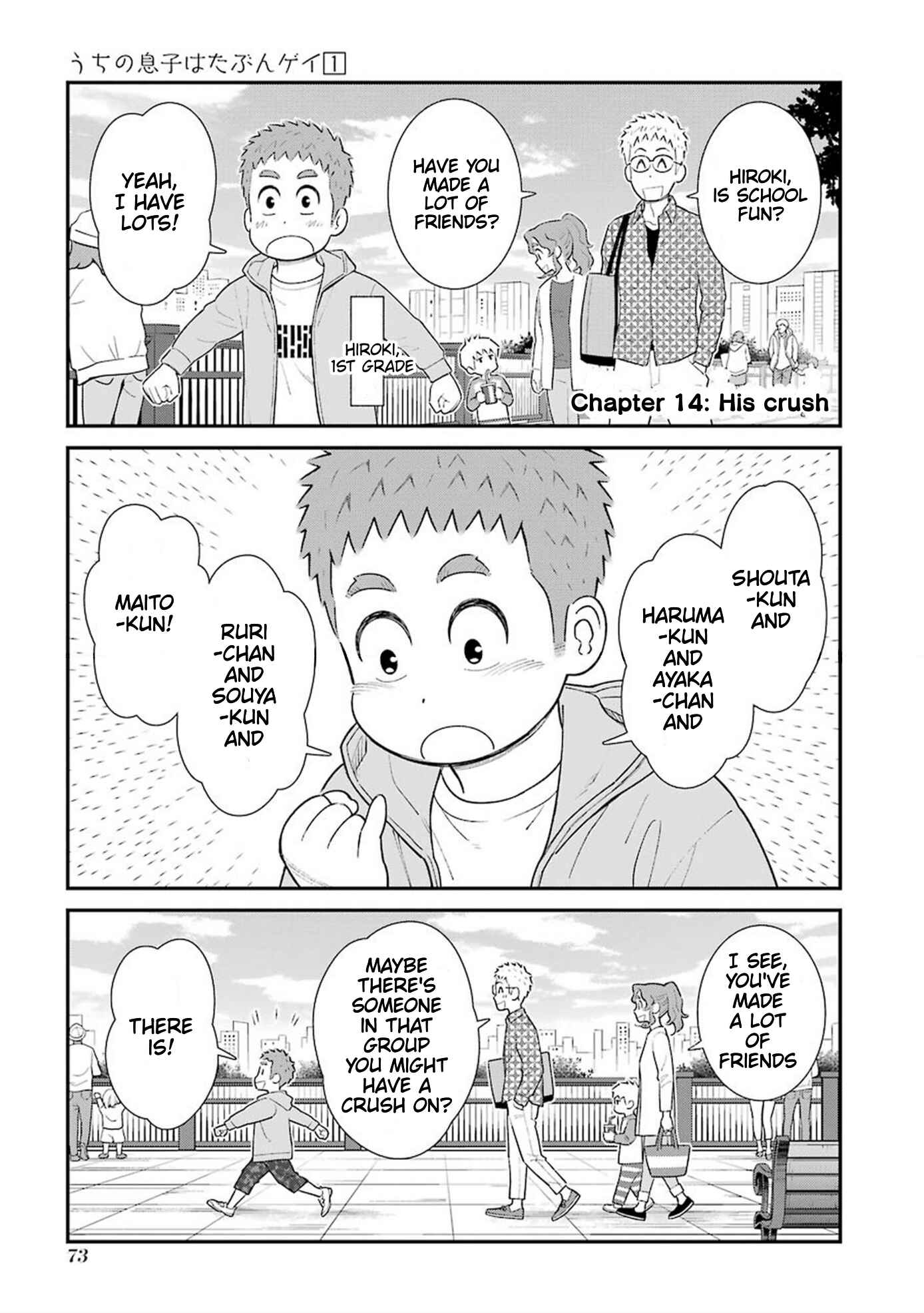 Page 1 Chapter 14 Uchi no Musuko wa Tabun Gay
