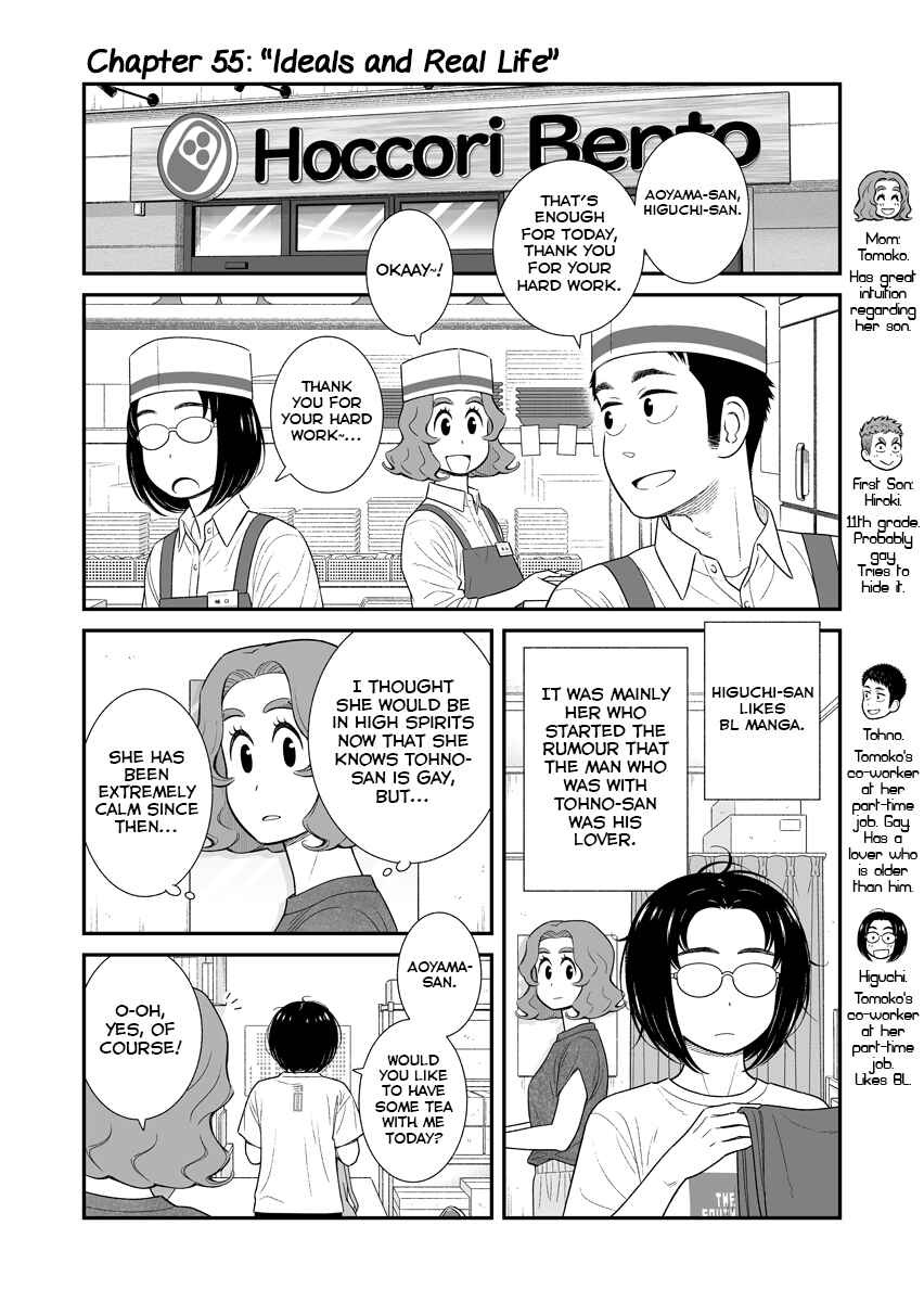 Page 1 Chapter 55 Uchi no Musuko wa Tabun Gay