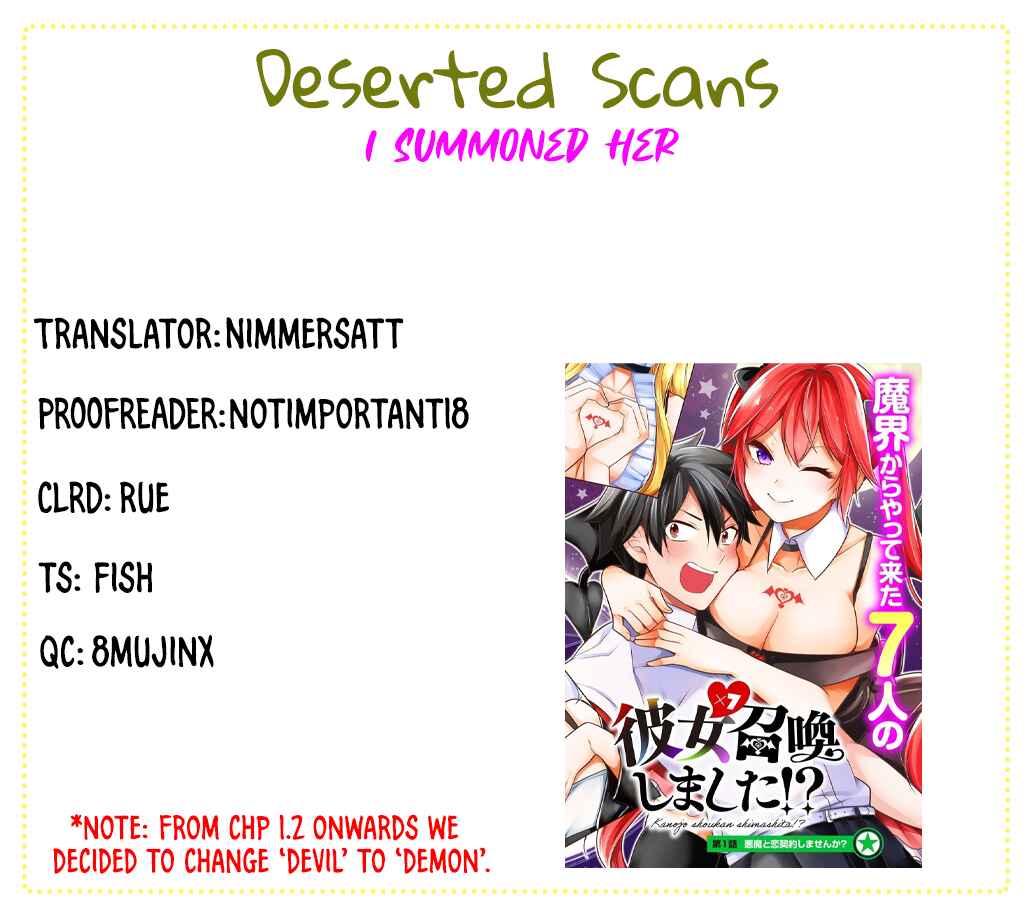 Page 1 Chapter 1.2 Kanojo Shoukan Shimashita!?