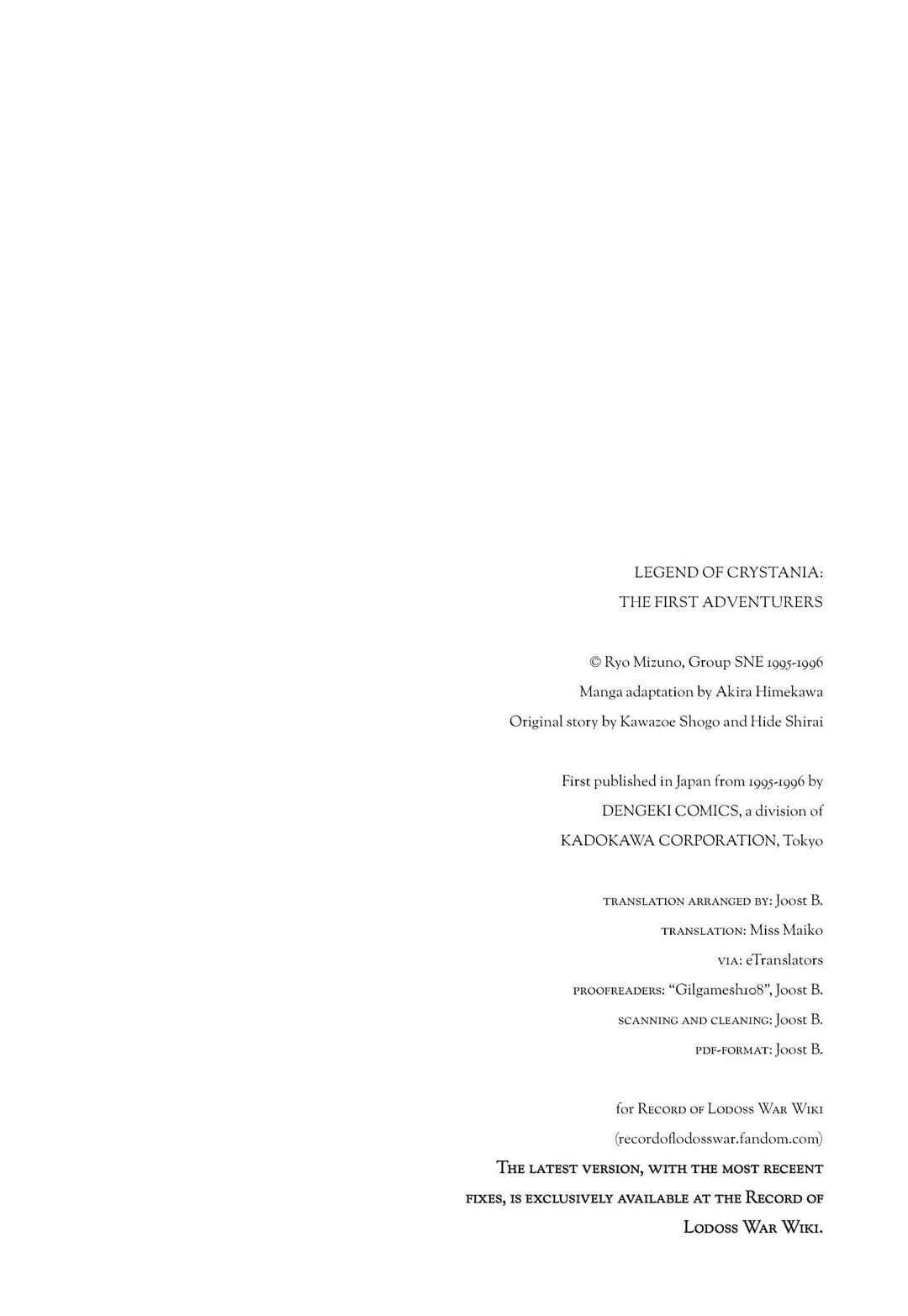 Page 3 Chapter 1 Legend of Crystania: The First Adventurers