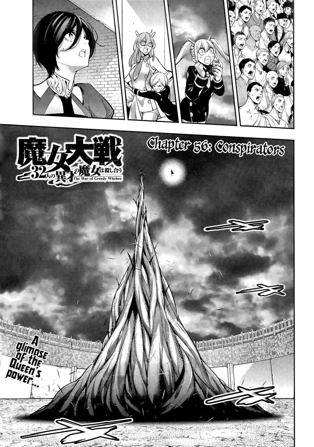 Page 1 Chapter 56 Majo Taisen - 32-nin no Isai no Majo wa Koroshiau