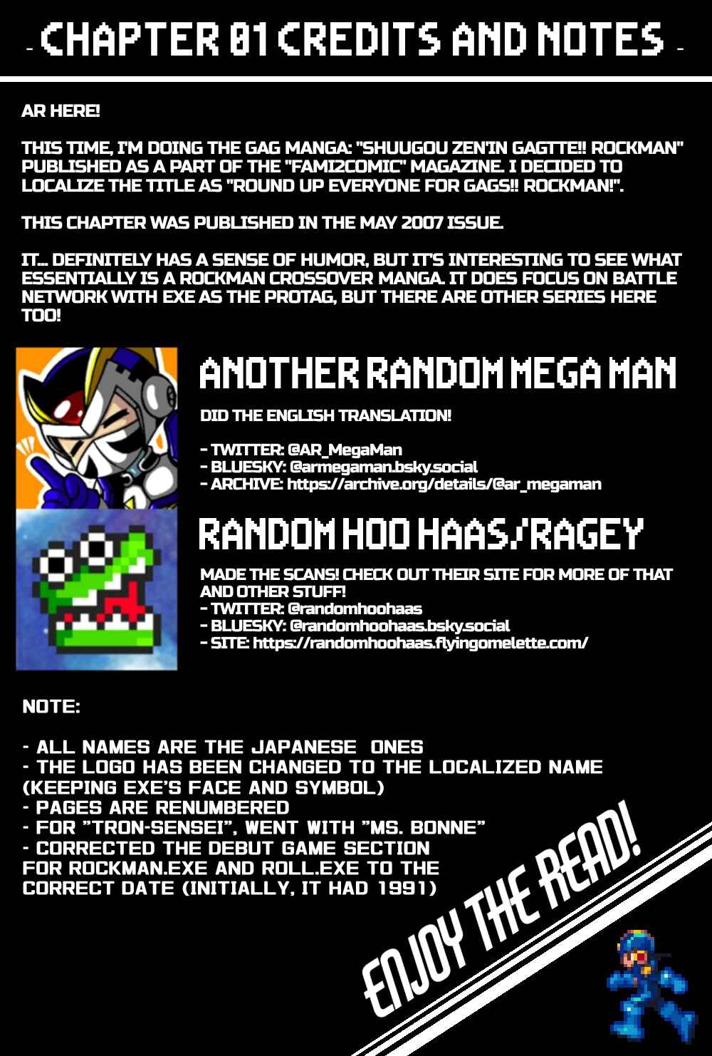 Page 1 Chapter 1 Gags With All The Megaman Gang!!