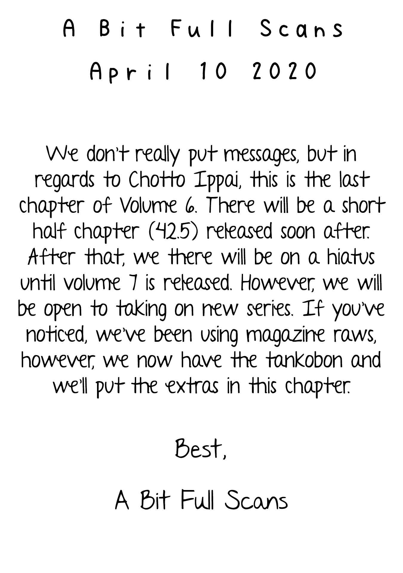 Page 1 Chapter 42 Chotto Ippai!
