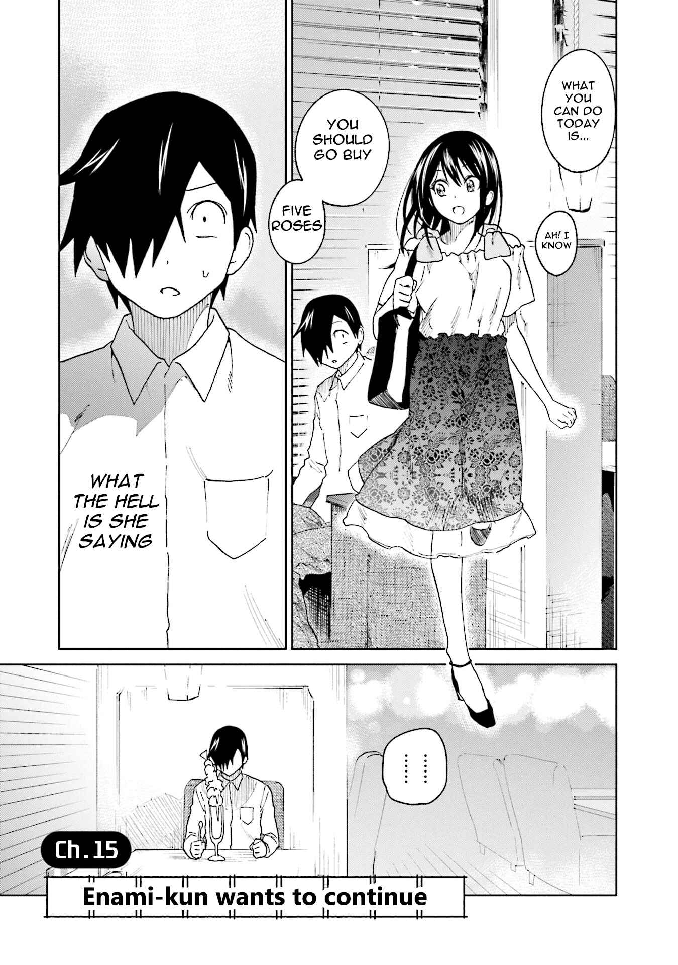 Page 1 Chapter 15 Enami-kun wa Ikiru no ga tsurai