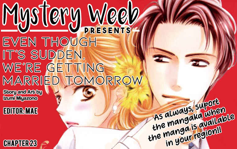 Page 1 Chapter 23 Totsuzen Desu ga, Ashita Kekkon Shimasu