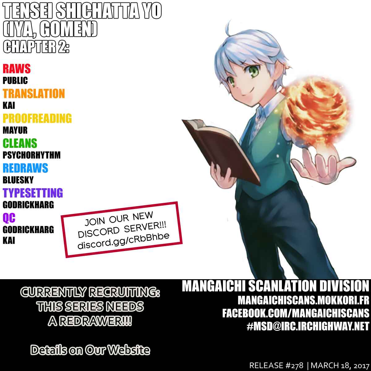 Page 1 Chapter 2 Tensei Shichattayo (Iya, Gomen)