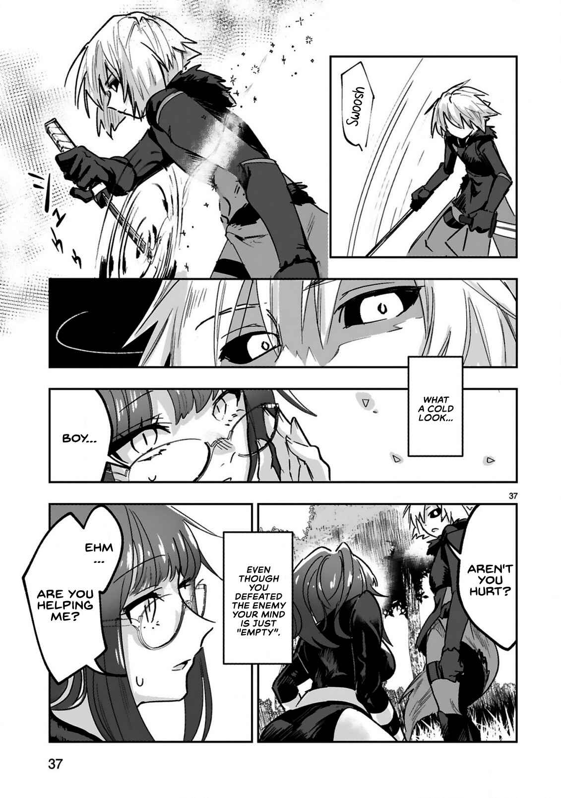 Page 12 Chapter 1.2 Maken Tsukai no Moto Shounen Hei wa, Moto Teki Kanbu no Onee-san to Issho ni Ikitai
