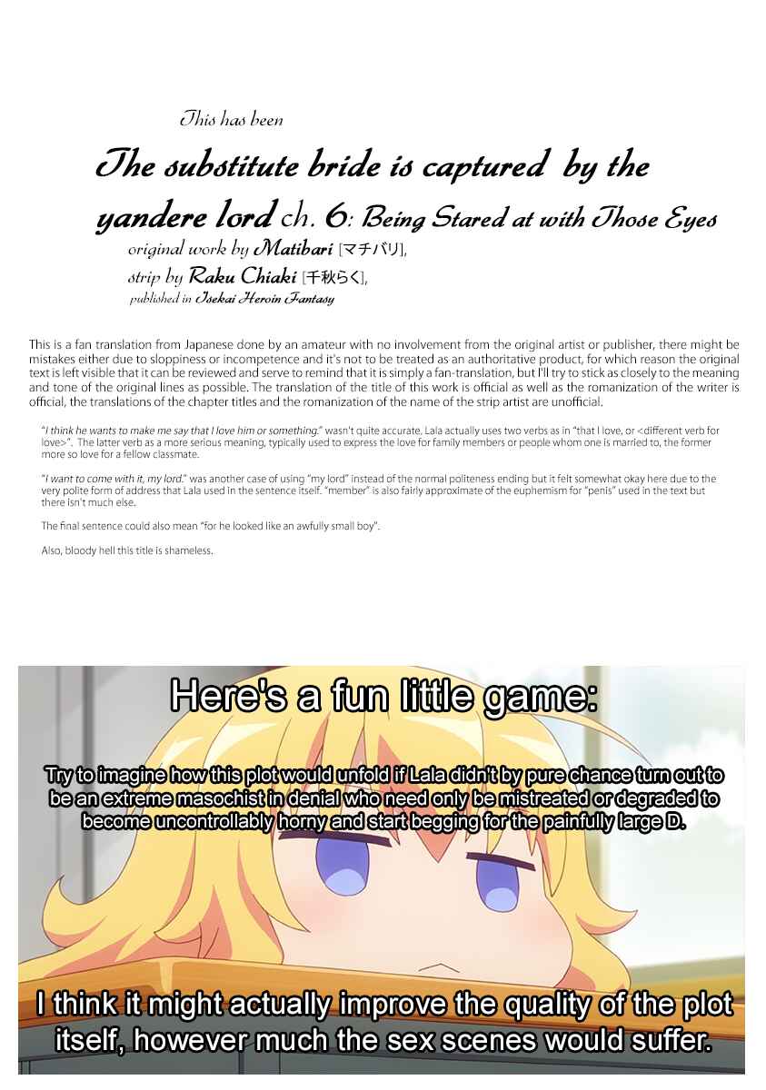 Page 34 Chapter 6 Migawari no Hanayome wa Yandere Ryoushu ni Torawareru