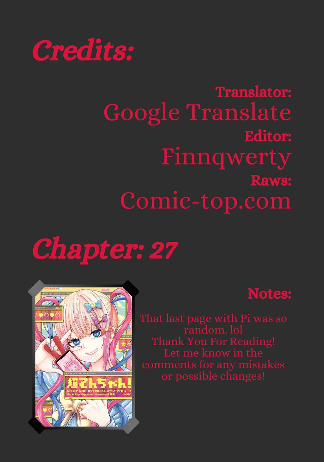 Page 5 Chapter 27 Chou Ten-chan! NEEDY GIRL OVERDOSE Koushiki Anthology