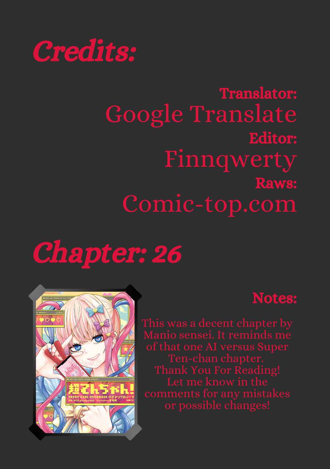 Page 7 Chapter 26 Chou Ten-chan! NEEDY GIRL OVERDOSE Koushiki Anthology