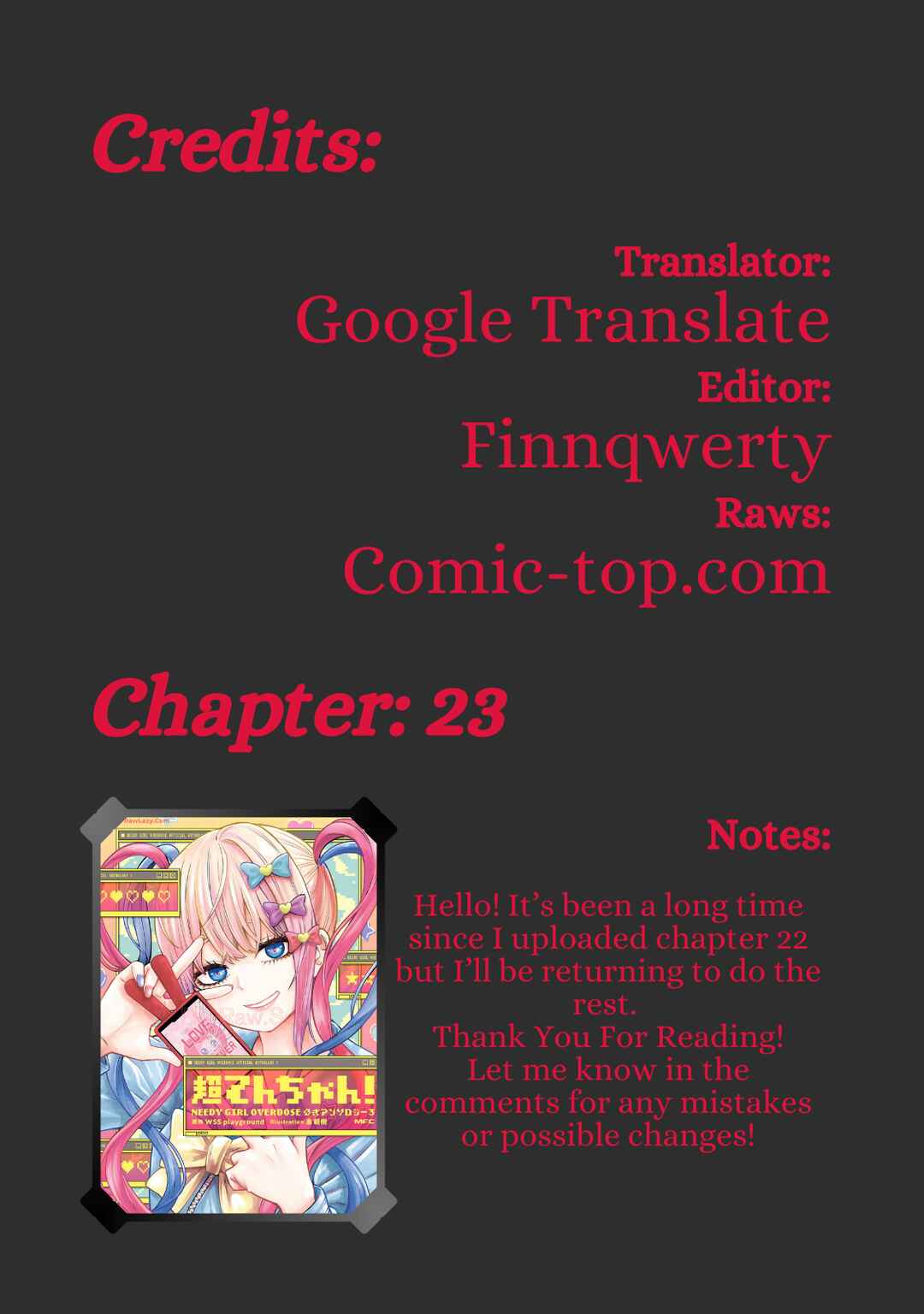 Page 5 Chapter 23 Chou Ten-chan! NEEDY GIRL OVERDOSE Koushiki Anthology
