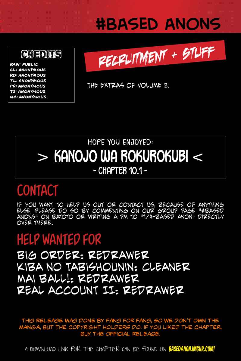 Page 8 Chapter 10.1 Kanojo wa Rokurokubi