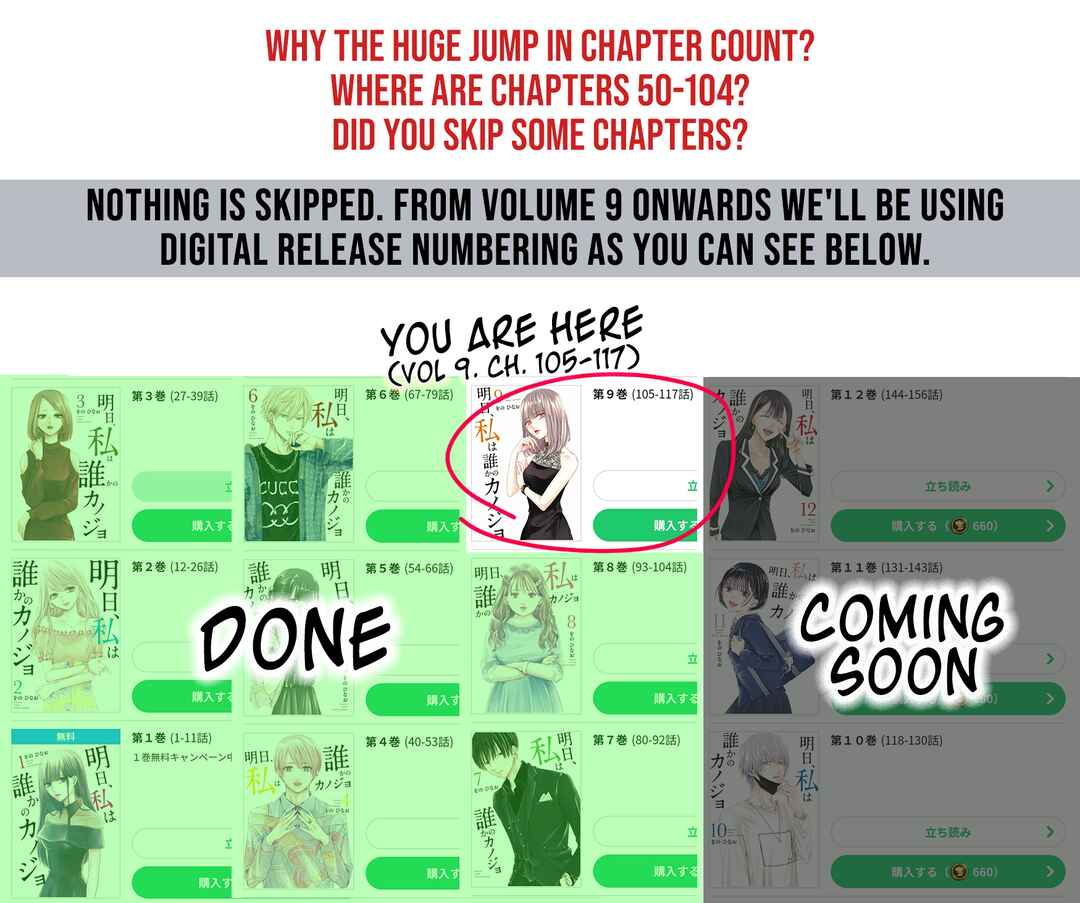 Page 1 Chapter 109 Ashita, Watashi wa Dareka no Kanojo
