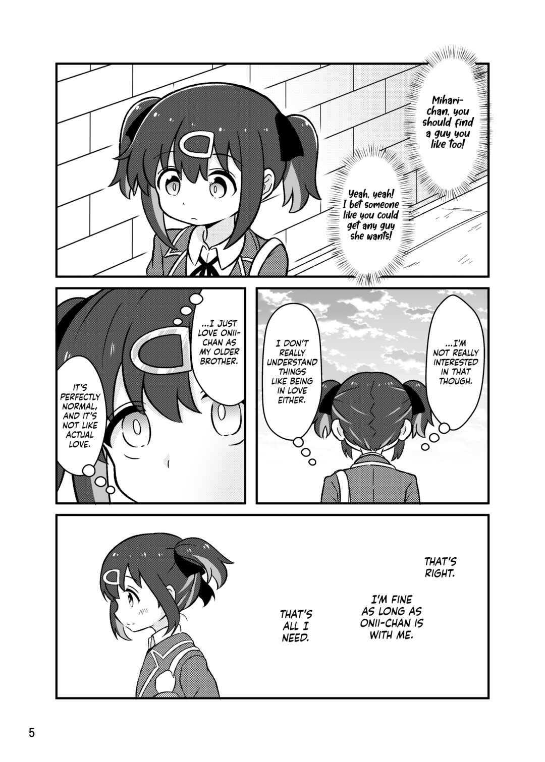 Page 5 Chapter Unknown_edb2 Onii-chan wa Oshimai! - Watashi ga Mitsuketa Tatta Hitotsu no Kantan na Kotae (Doujinshi)