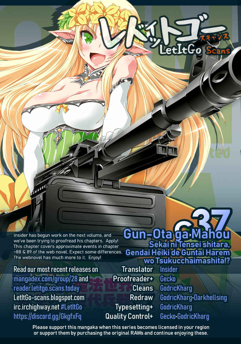 Page 1 Chapter 37 Gun-Ota ga Mahou Sekai ni Tensei shitara, Gendai Heiki de Guntai Harem wo Tsukucchaimashita!?