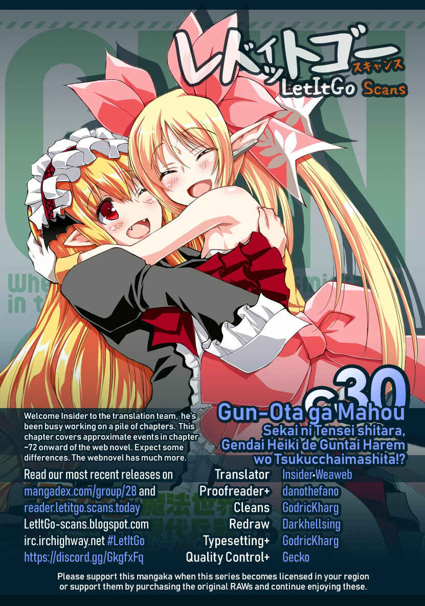 Page 1 Chapter 30 Gun-Ota ga Mahou Sekai ni Tensei shitara, Gendai Heiki de Guntai Harem wo Tsukucchaimashita!?