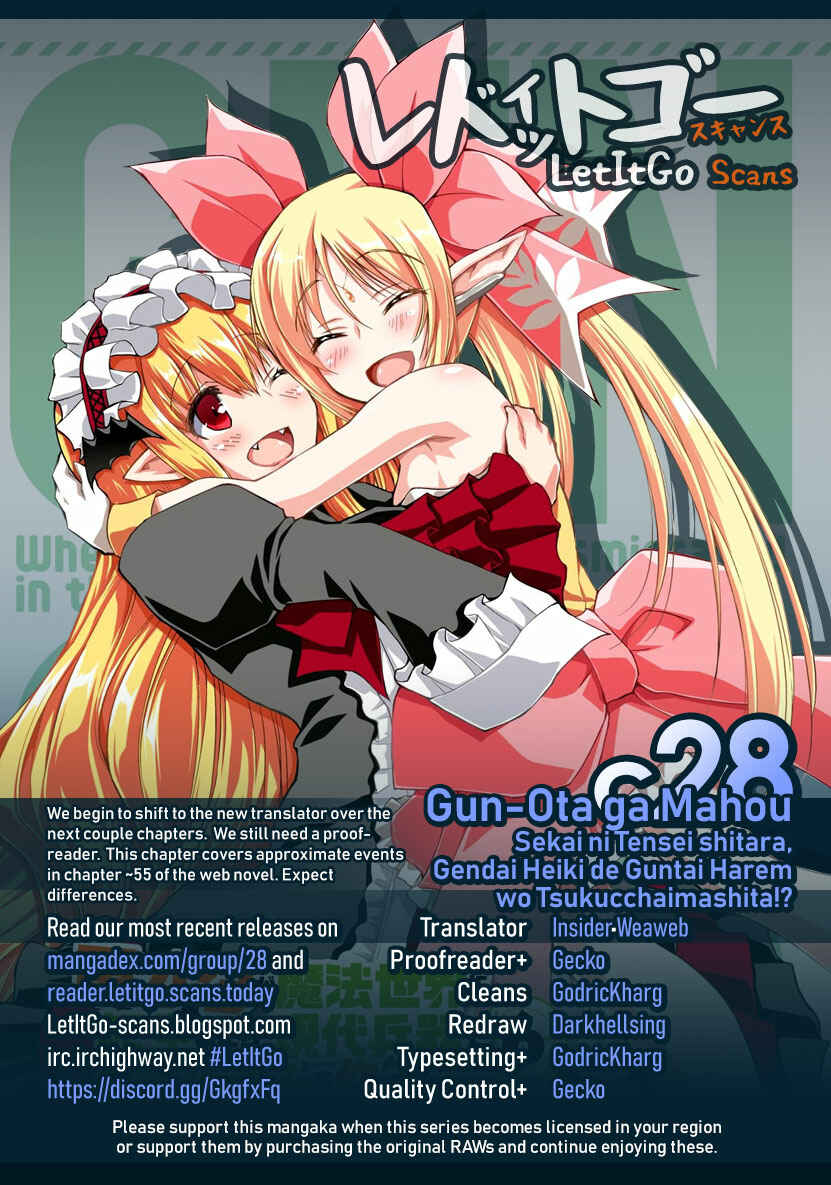 Page 1 Chapter 28 Gun-Ota ga Mahou Sekai ni Tensei shitara, Gendai Heiki de Guntai Harem wo Tsukucchaimashita!?