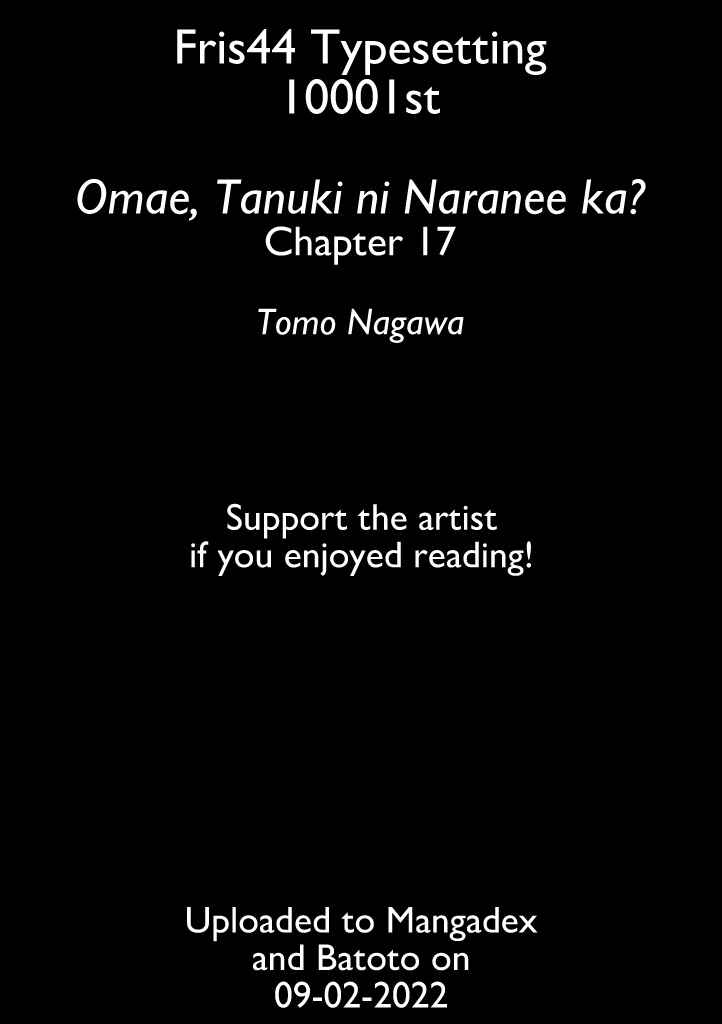 Page 1 Chapter 17 Omae, Tanuki ni Naranee ka?