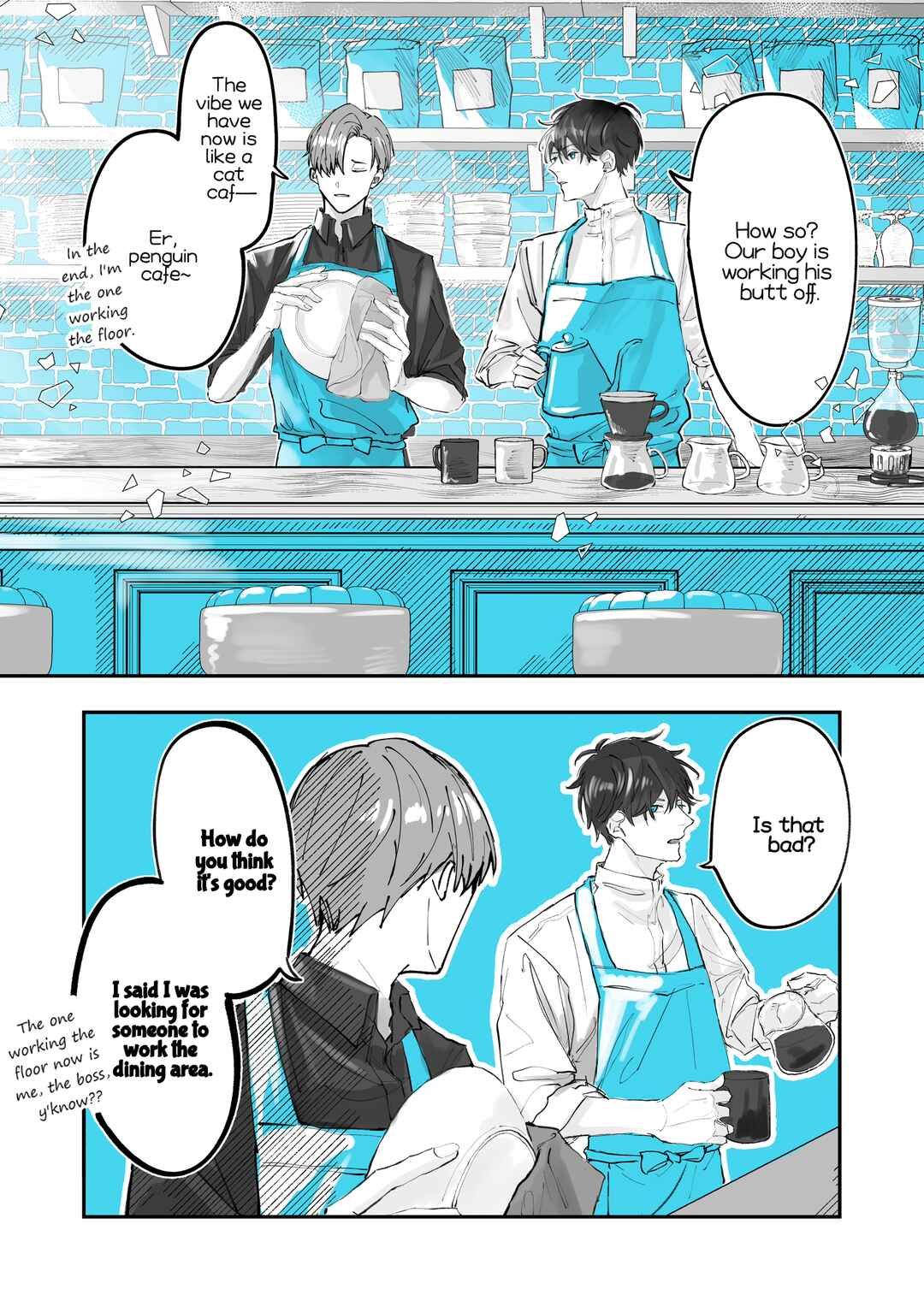 Page 2 Chapter 2 Penguin Kissa wa Kyo mo Seiten