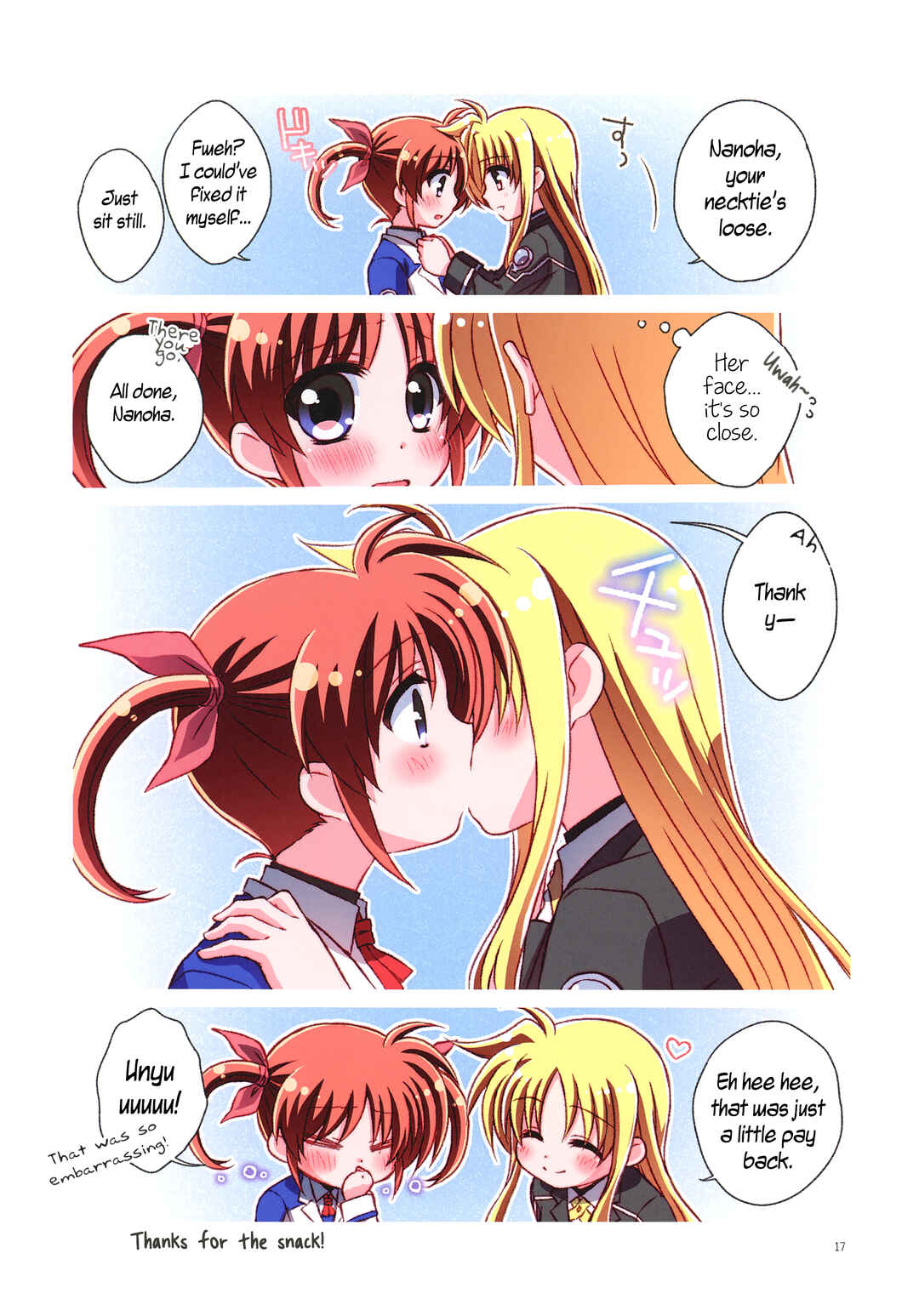Page 17 Chapter Unknown_3746 Mahou Shoujo Lyrical Nanoha - NanoFei Netsu ni Ukasarete... (Doujinshi)