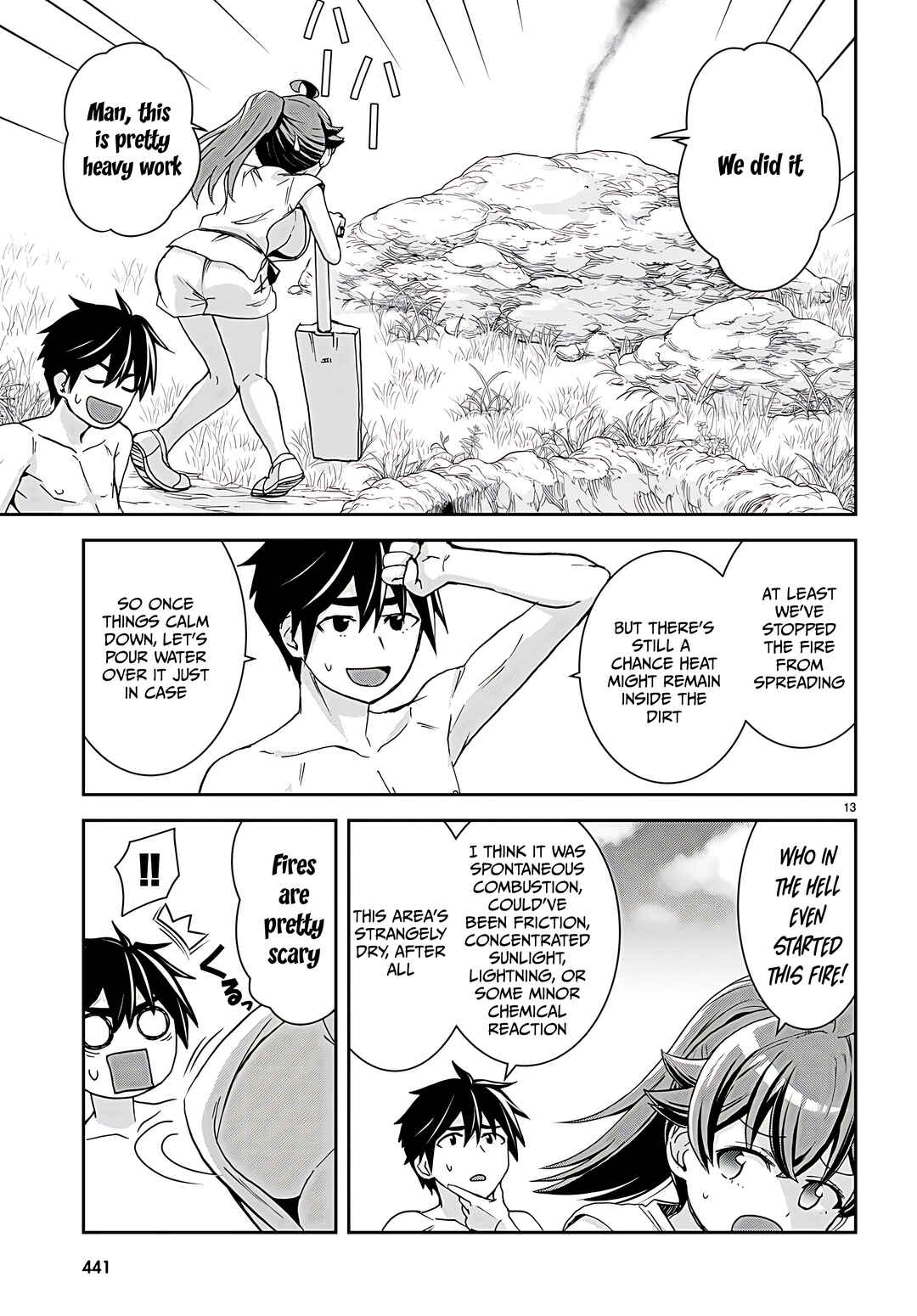Page 14 Chapter 35 Isekai Yurutto Survival Seikatsu ~Gakkou no Minna to Isekai no Mujintou ni Tenishitakedo Ore Dake Rakushou desu~
