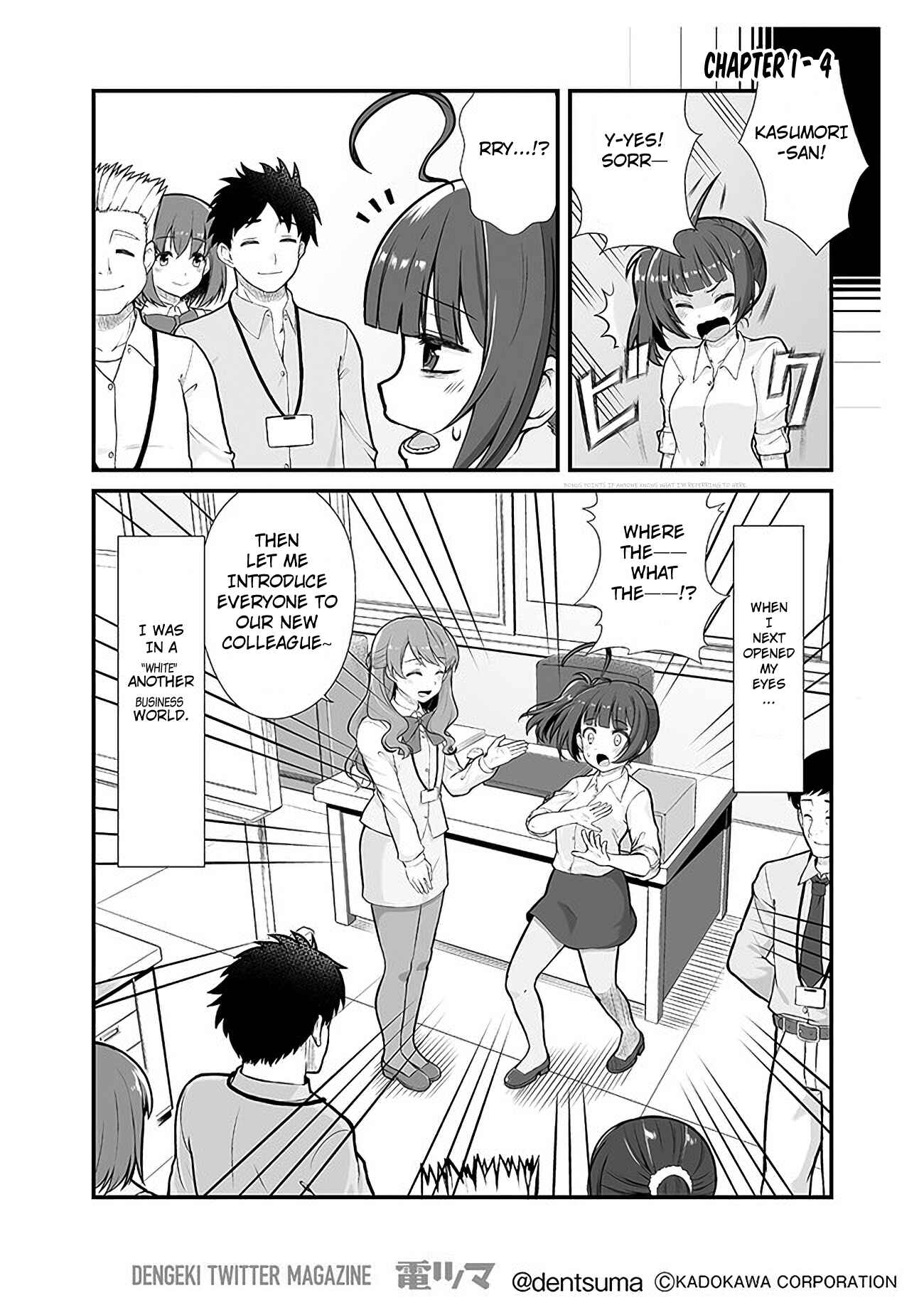 Page 4 Chapter 1 Shachiku ga Isekai ni Tobasareta to Omottara White Kigyou Datta