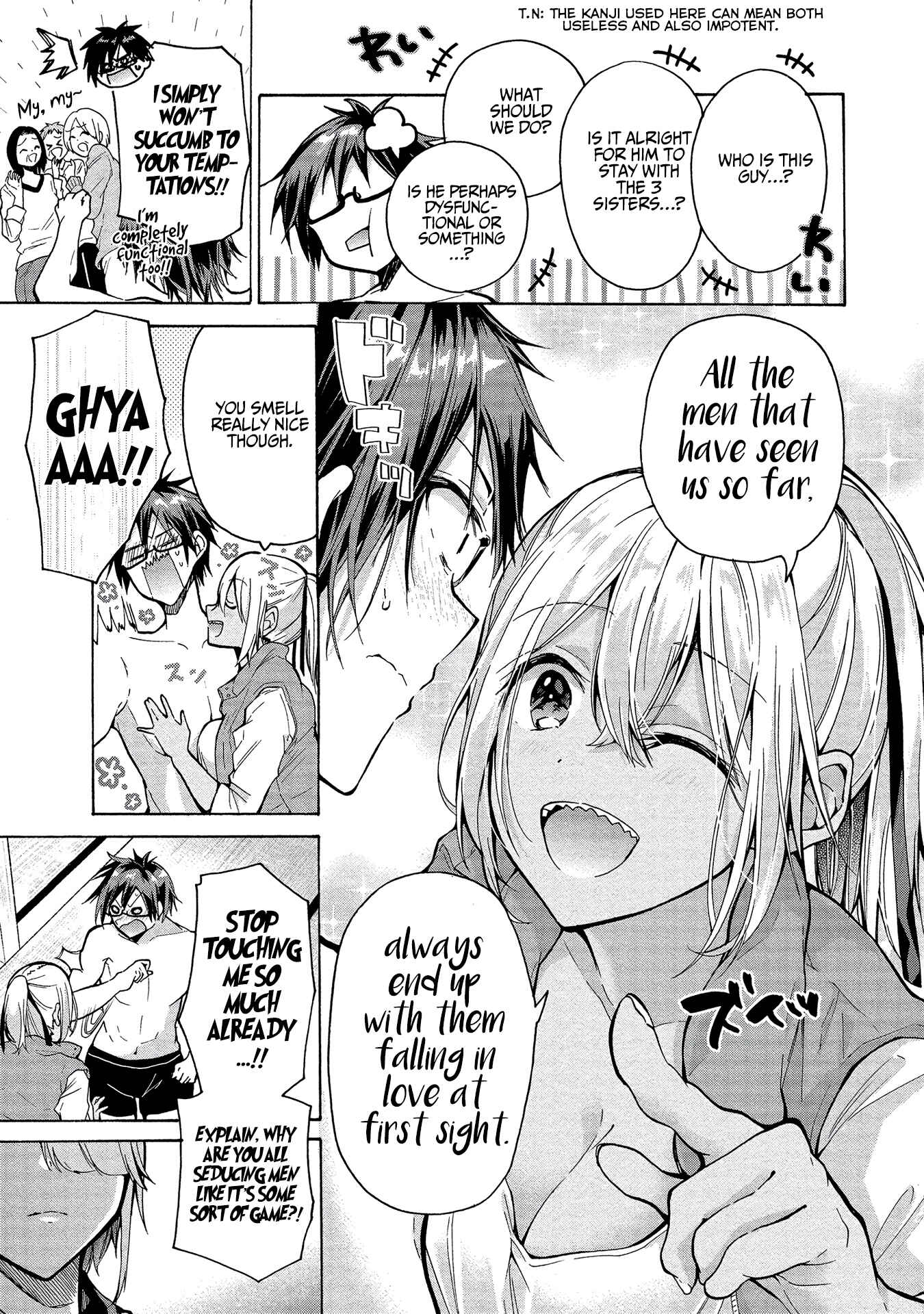 Page 6 Chapter 2 Sanshimai ga Ore wo Yuuwaku Shite Kuru!!