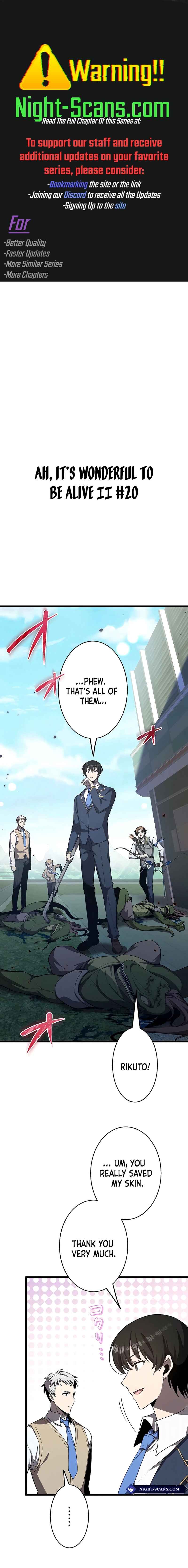 Page 1 Chapter 20 Aa, Ikite Irutte Subarashii