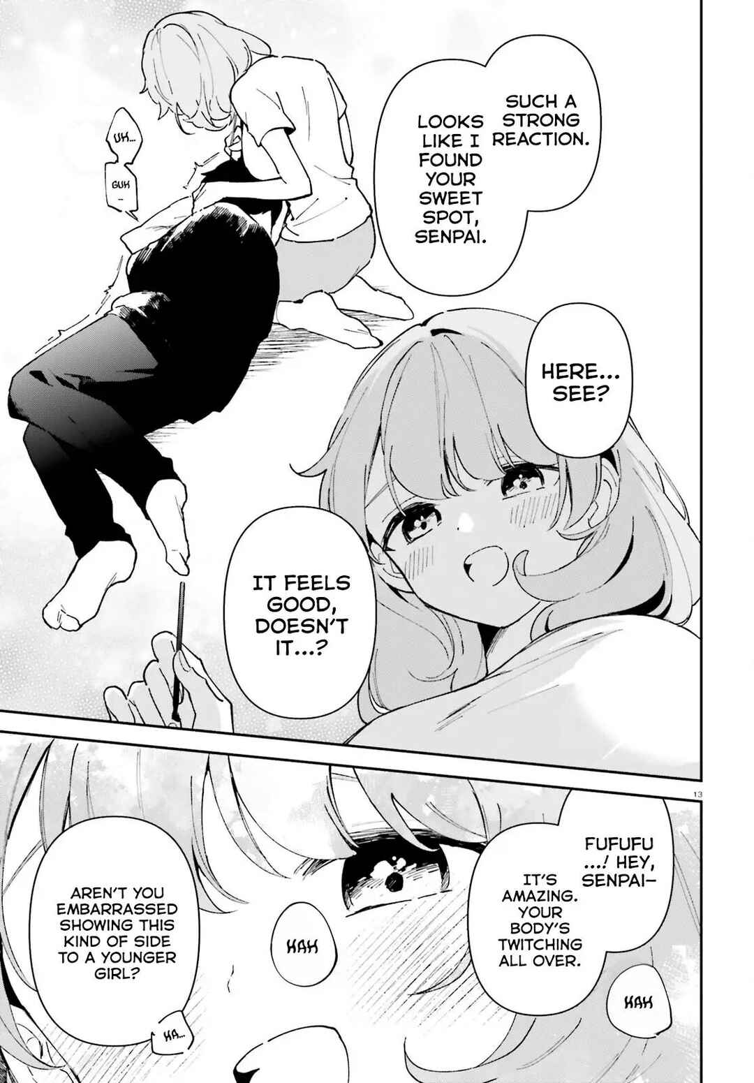 Page 14 Chapter 3 Issho ni Netaindesu yo Ne, Senpai? to Amaku Sasayakarete Konya mo Nemurenai