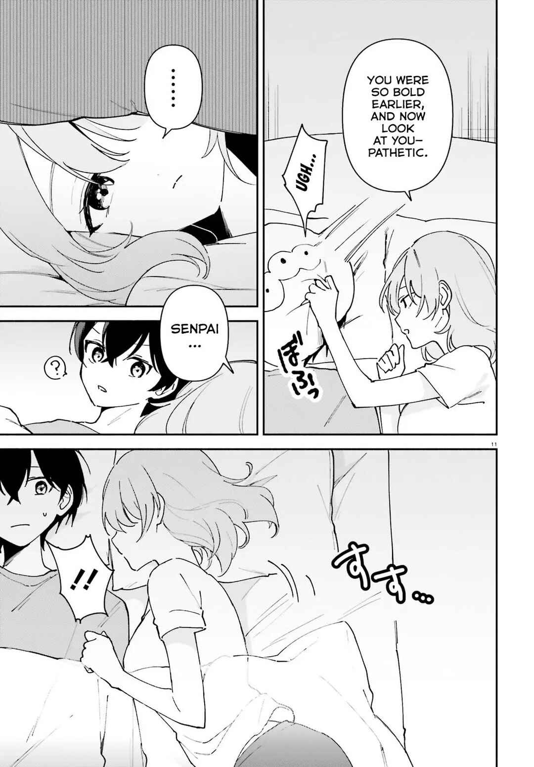 Page 12 Chapter 11 Issho ni Netaindesu yo Ne, Senpai? to Amaku Sasayakarete Konya mo Nemurenai