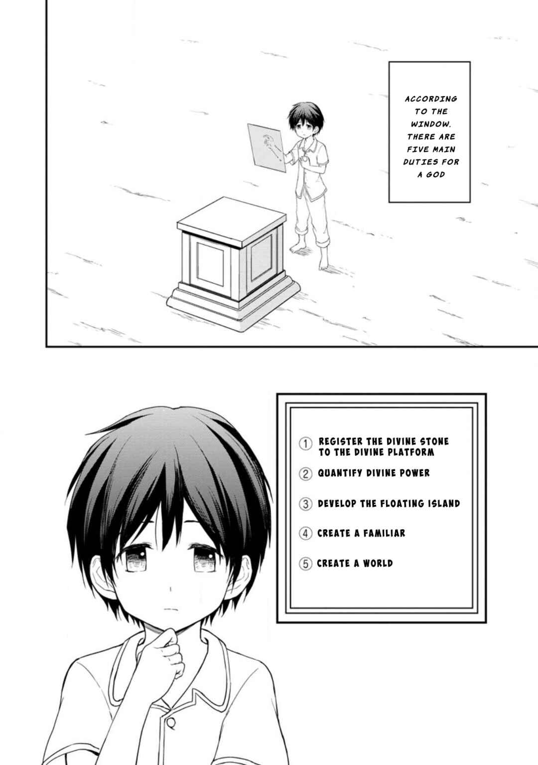 Page 4 Chapter 2 Kami ni Tensei Shita Shounen ga Mofumofu to Isekai wo Tabishimasu