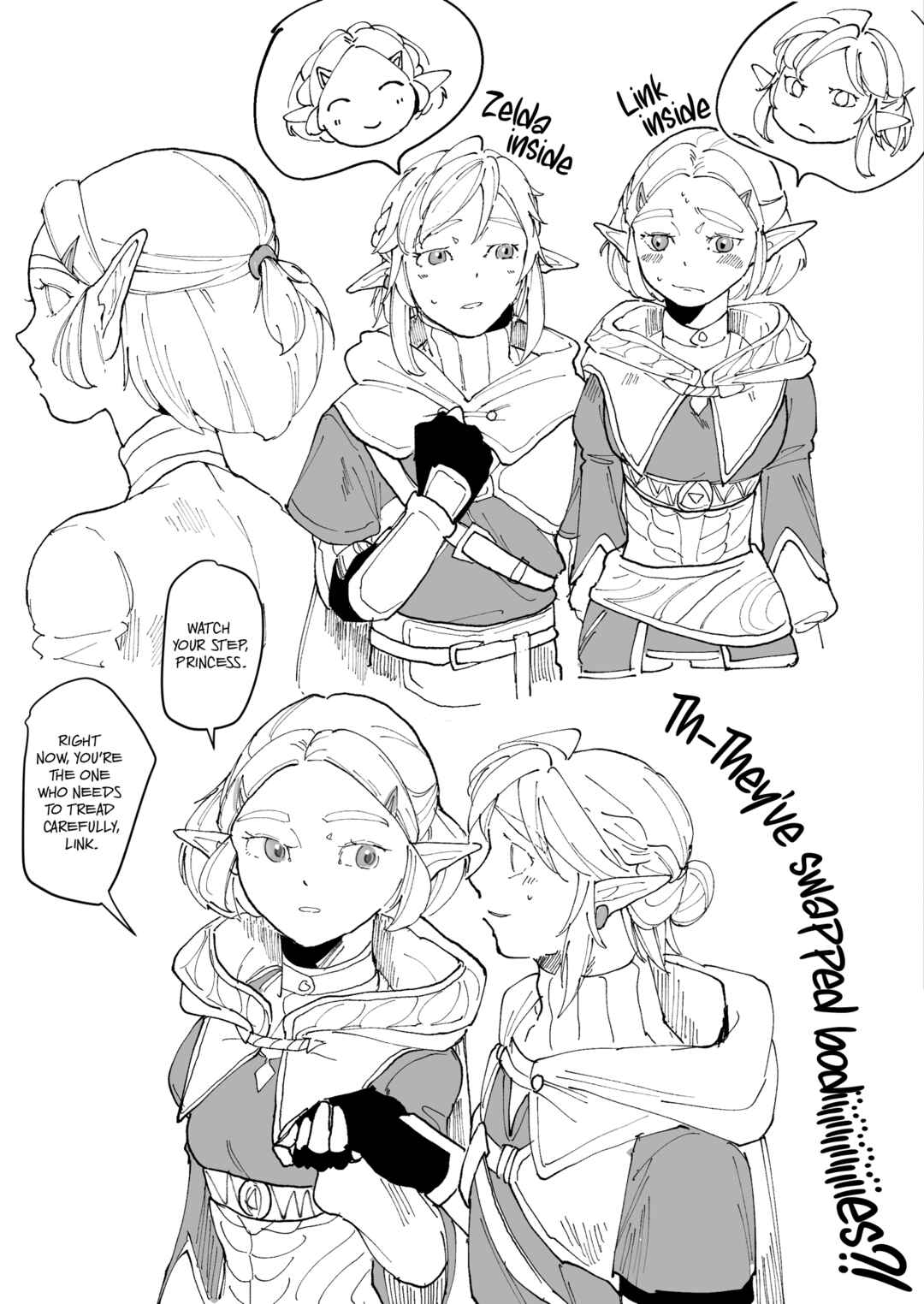 Page 1 Chapter 1 Hikoteis Legend of Zelda Body Swap Twitter Comics