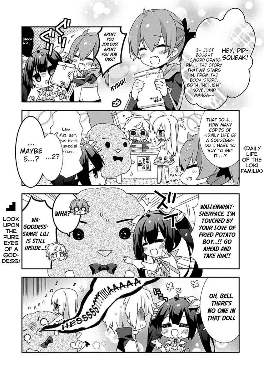 Page 4 Chapter 14.5 Is It Wrong to Try to Pick Up Girls in a Dungeon? Four-Panel Comic: Days of Goddess