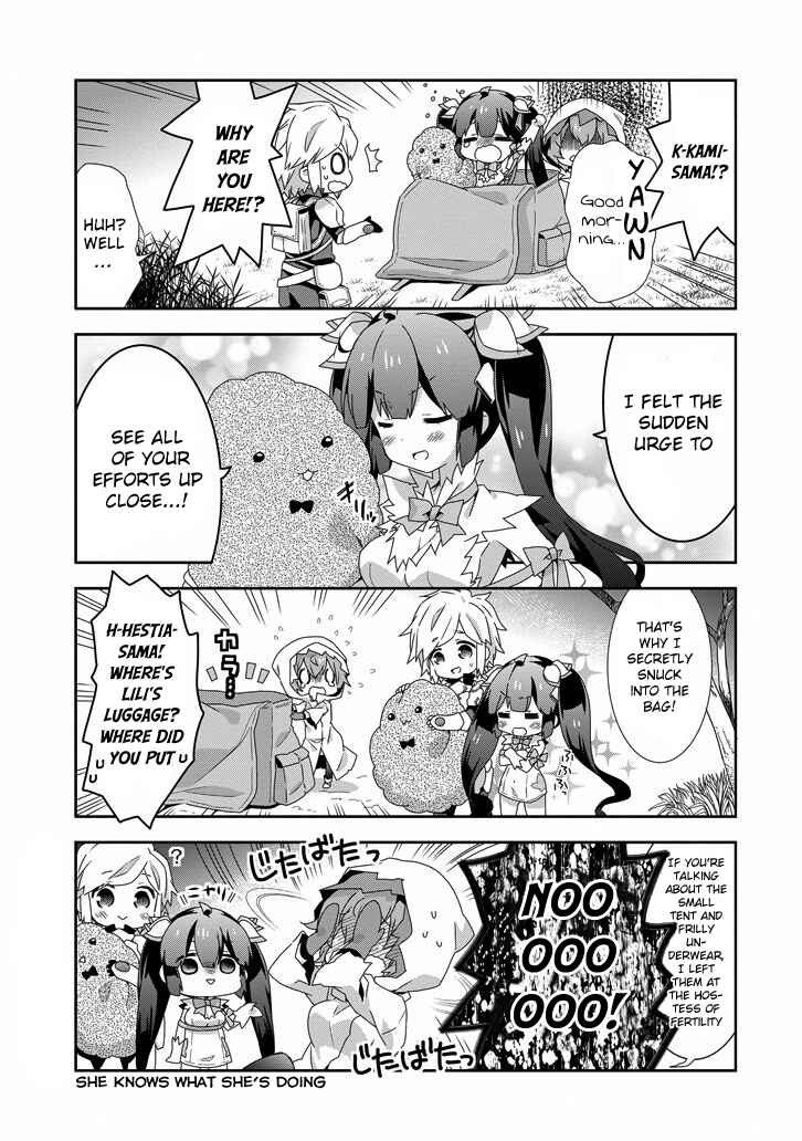 Page 3 Chapter 3 Is It Wrong to Try to Pick Up Girls in a Dungeon? Four-Panel Comic: Days of Goddess