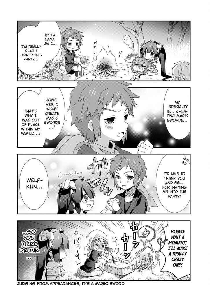 Page 6 Chapter 3 Is It Wrong to Try to Pick Up Girls in a Dungeon? Four-Panel Comic: Days of Goddess