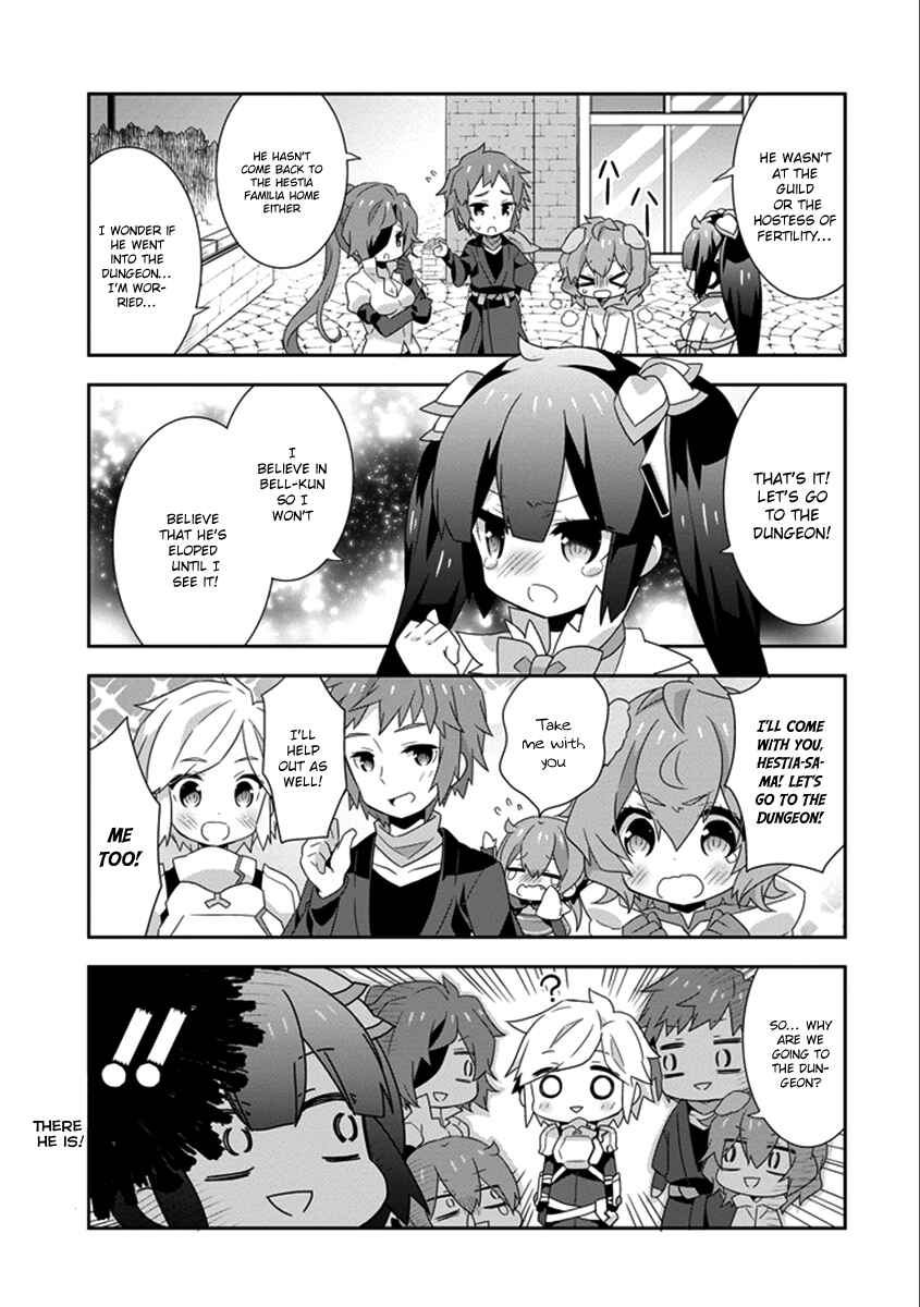 Page 7 Chapter 19 Is It Wrong to Try to Pick Up Girls in a Dungeon? Four-Panel Comic: Days of Goddess