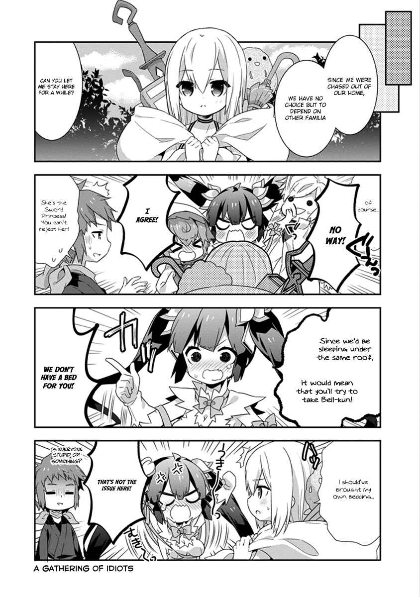 Page 4 Chapter 15 Is It Wrong to Try to Pick Up Girls in a Dungeon? Four-Panel Comic: Days of Goddess