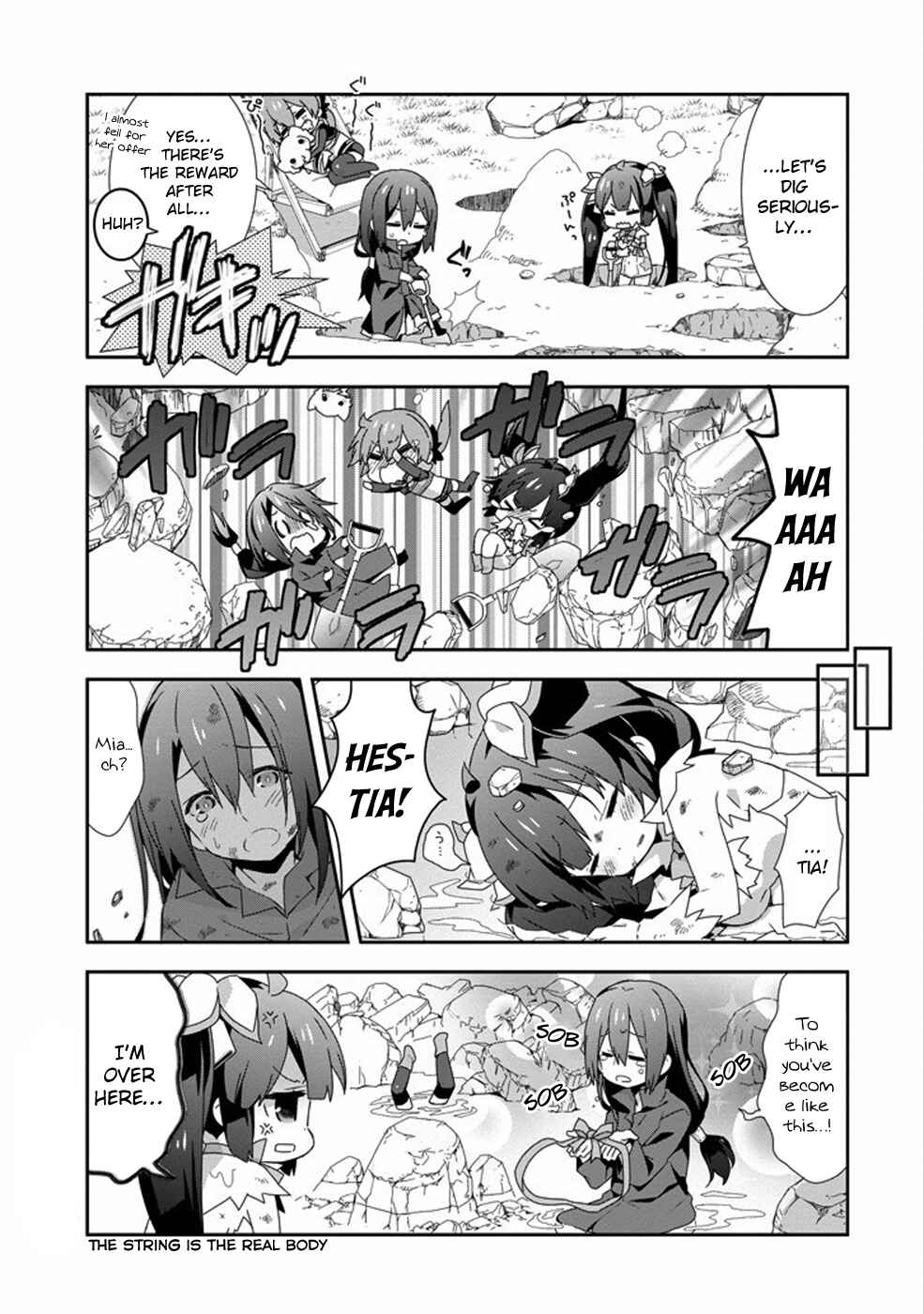 Page 9 Chapter 5 Is It Wrong to Try to Pick Up Girls in a Dungeon? Four-Panel Comic: Days of Goddess