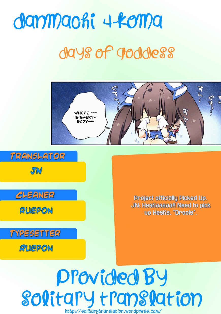 Page 11 Chapter 2 Is It Wrong to Try to Pick Up Girls in a Dungeon? Four-Panel Comic: Days of Goddess