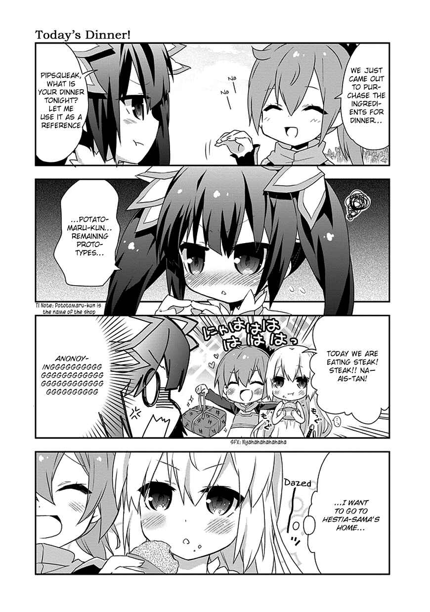 Page 4 Chapter 2 Is It Wrong to Try to Pick Up Girls in a Dungeon? Four-Panel Comic: Days of Goddess