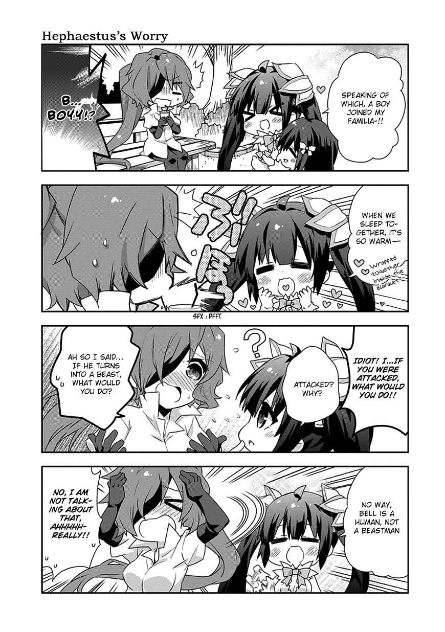 Page 7 Chapter 2 Is It Wrong to Try to Pick Up Girls in a Dungeon? Four-Panel Comic: Days of Goddess