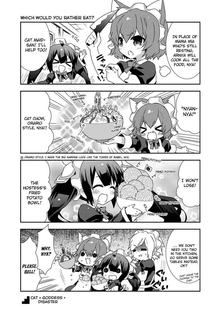Page 3 Chapter 12 Is It Wrong to Try to Pick Up Girls in a Dungeon? Four-Panel Comic: Days of Goddess