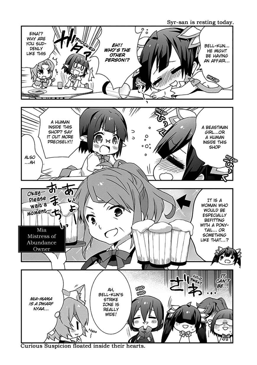 Page 6 Chapter 9 Is It Wrong to Try to Pick Up Girls in a Dungeon? Four-Panel Comic: Days of Goddess
